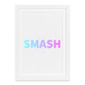 Tennis & Padel Smash Design pour les joueurs - Affiche encadrée (27 × 37 cm) - blanc - Devant