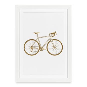 Vélo de route Silhouette Copper Tone - Affiche encadrée (27 × 37 cm) - blanc - Devant