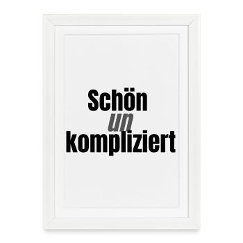 Bien simple et simple - Affiche encadrée (27 × 37 cm) - blanc - Devant