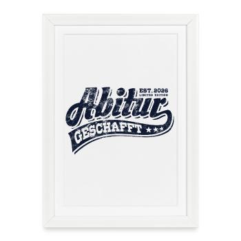 Abi Est 2026 - Abitur - Don - Affiche encadrée (27 × 37 cm) - blanc - Devant