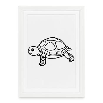 Turtle Turtles - Framed poster (27 × 37 cm) - white - Front