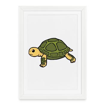 Turtle Turtles - Framed poster (27 × 37 cm) - white - Front