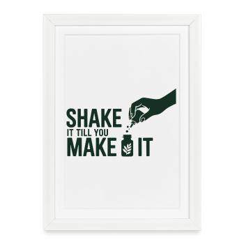 Homéopathie : Shake It Until You Race Of Work Of Work Professionnel - Affiche encadrée (27 × 37 cm) - blanc - Devant