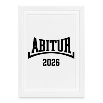 Abitur 2026 (Abiturient / Abi 26 / Konkav / B) - Affiche encadrée (27 × 37 cm) - blanc - Devant