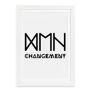 Runes du Changement - Affiche encadrée (27 × 37 cm) - blanc - Devant