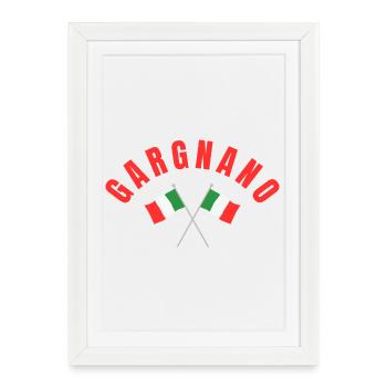 Drapeaux italiens de Gargnano - Affiche encadrée (27 × 37 cm) - blanc - Devant