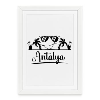 Antalya - Affiche encadrée (27 × 37 cm) - blanc - Devant