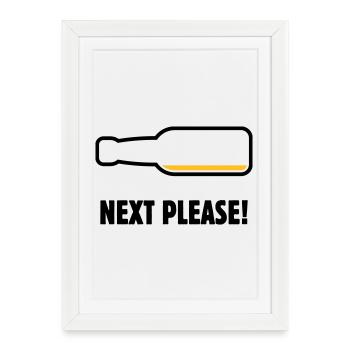 Next Please! (Beer / Beer / POS 2C) - Framed poster (27 × 37 cm) - white - Front