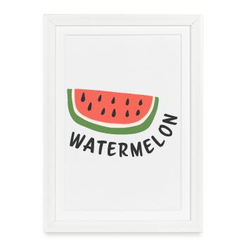 Cadeau d’amateur de fruits d’été avec une jolie chemise en pastèque. - Affiche encadrée (27 × 37 cm) - blanc - Devant