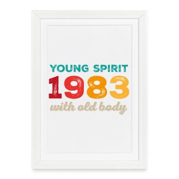 43e anniversaire 1983 - Affiche encadrée (27 × 37 cm) - blanc - Devant