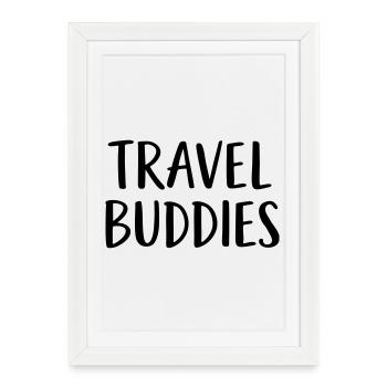 Travel Buddies - Framed poster (27 × 37 cm) - white - Front