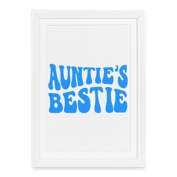 Meilleure amie, nièce et neveu de tante : Idée de cadeau - Affiche encadrée (27 × 37 cm) - blanc - Devant