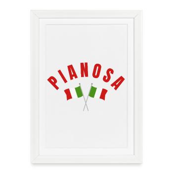 Pianosa Italian Flags  - Framed poster (27 × 37 cm) - white - Front