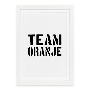 Équipe Oranje - Pays-Bas - Niederlande Pays-Bas - Affiche encadrée (27 × 37 cm) - blanc - Devant