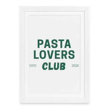 Club des Amateurs de Pâtes - Affiche encadrée (27 × 37 cm) - blanc - Devant