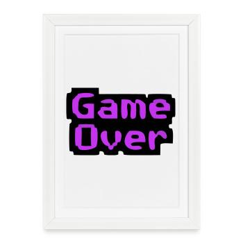 Game Over Pixel Retro - Framed poster (27 × 37 cm) - white - Front