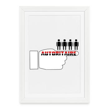 Authoritarian fist - Framed poster (27 × 37 cm) - white - Front