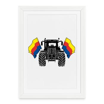 North Holland_Tractor_Pride - Framed poster (27 × 37 cm) - white - Front