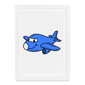 Airplane Kids - Framed poster (27 × 37 cm) - white - Front