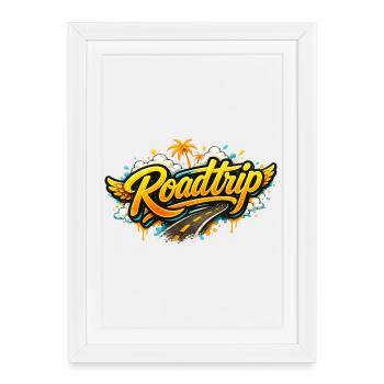 Road Trip - Framed poster (27 × 37 cm) - white - Front