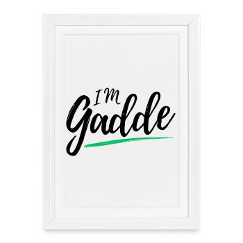 Im Gadde – Logo Sombre - Affiche encadrée (27 × 37 cm) - blanc - Devant