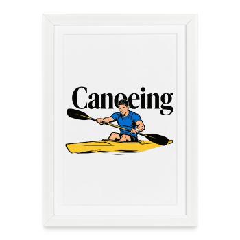 En canoë En canoë - Affiche encadrée (27 × 37 cm) - blanc - Devant