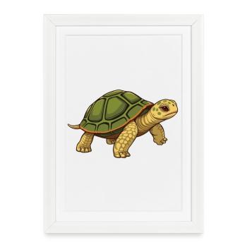 Green Turtle Gift - Framed poster (27 × 37 cm) - white - Front