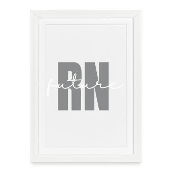 Future RN Funny Nursing Student Major Gift - Framed poster (27 × 37 cm) - white - Front