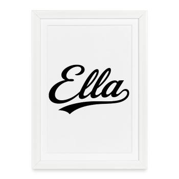 Ella Name Gift First Last Family - Framed poster (27 × 37 cm) - white - Front