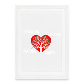 Social Worker Quota Hard Worker Social Work - Framed poster (27 × 37 cm) - white - Front