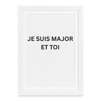 Major super pouvoir homme - Affiche encadrée (27 × 37 cm) - blanc - Devant