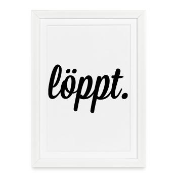 löppt - Gerahmtes Poster (27 × 37 cm) - Weiß - Vorne