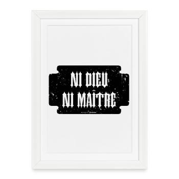Neither god nor master - Framed poster (27 × 37 cm) - white - Front