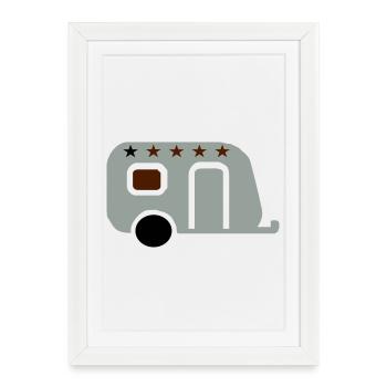 camping - Framed poster (27 × 37 cm) - white - Front