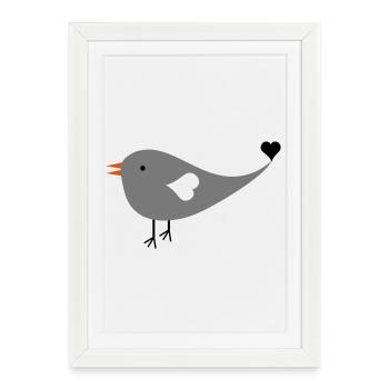 Sparrow - Framed poster (27 × 37 cm) - white - Front
