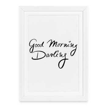 Bonjour chéri - Affiche encadrée (27 × 37 cm) - blanc - Devant