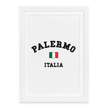 Palermo Italia - Framed poster (27 × 37 cm) - white - Front