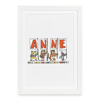 Anne - Affiche encadrée (27 × 37 cm) - blanc - Devant