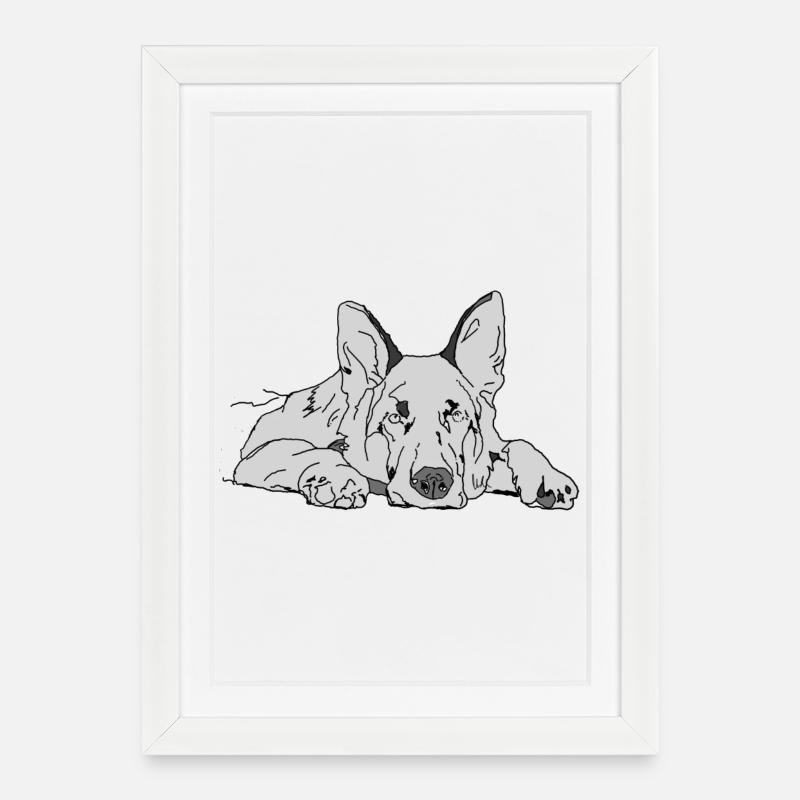 Sheepdog - Framed poster (27 × 37 cm) - white
