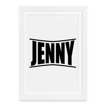 t-shirt Jenny t-shirt gift idea - Framed poster (27 × 37 cm) - white - Front