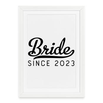 Mariée depuis 2023 - Affiche encadrée (27 × 37 cm) - blanc - Devant