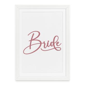Fiançailles de mariage assorties à la mariée Mariage - Affiche encadrée (27 × 37 cm) - blanc - Devant