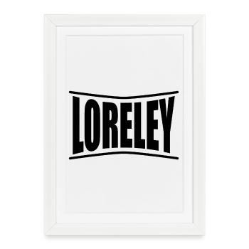name t-shirt Loreley t-shirt gift idea - Framed poster (27 × 37 cm) - white - Front