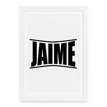 t-shirt Jaime t-shirt gift idea t-shirt - Framed poster (27 × 37 cm) - white - Front