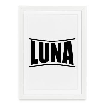 nom t-shirt Moon t-shirt idée cadeau - Affiche encadrée (27 × 37 cm) - blanc - Devant