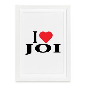 nom du t-shirt J’aime Joi idée cadeau t-shirt - Affiche encadrée (27 × 37 cm) - blanc - Devant
