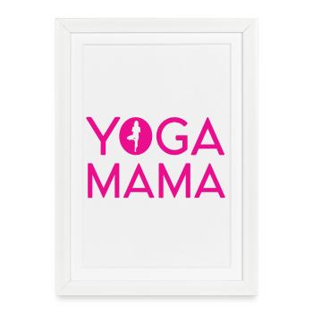 Yoga Mama - Affiche encadrée (27 × 37 cm) - blanc - Devant