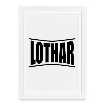 t-shirt name Lothar t-shirt gift idea t-shirt - Framed poster (27 × 37 cm) - white - Front