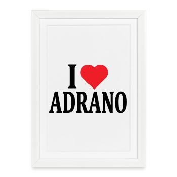t-shirt J’adore Adrano Sicilia t-shirt - Affiche encadrée (27 × 37 cm) - blanc - Devant