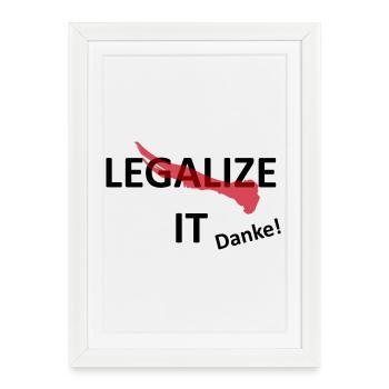 Légalisation de la marijuana au cannabis - Affiche encadrée (27 × 37 cm) - blanc - Devant